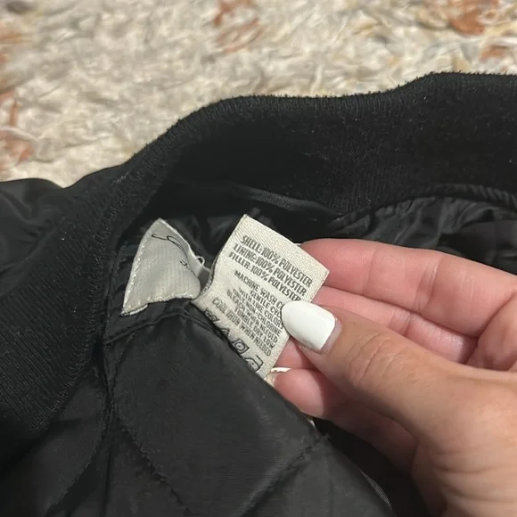 Black Bomber Jacket - Picture 3 of 4